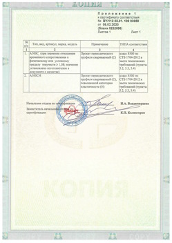 2020.02.06 Сосновоборск - Приложение к сертификату - Прокат арматурный для железобетонных конструкций периодического профиля.